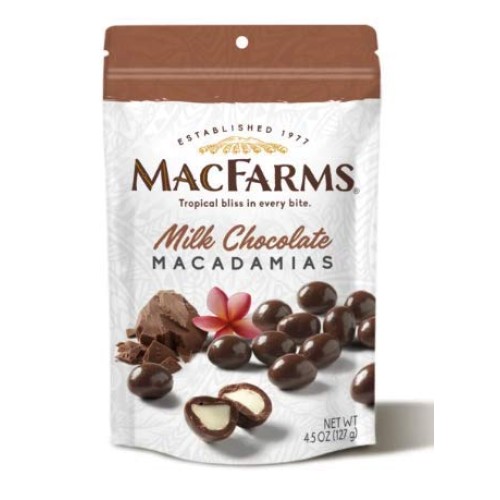 Macfarms Milk Chocolate Covered Macadamia Nuts - 4.5Oz 127G Bag