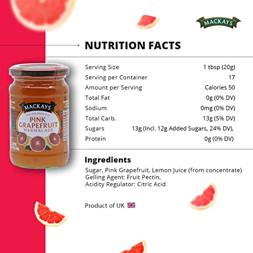 Mackays Pink Grapefruit Marmalade, 12 Oz