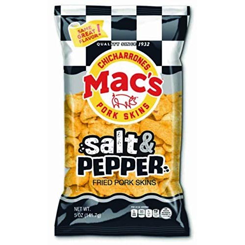 Mac’s Salt & Pepper Pork Skins - Low Carb, Keto Friendly Snack -...