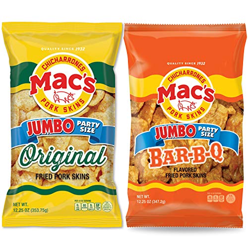 Macs Bbq &Amp; Original Pork Skins, 2 Ct. Variety Pack, 12.25 Oz. Bags