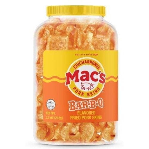 Macs BBQ Pork Skin Canisters, Organic, Gluten Free, Keto Friend...