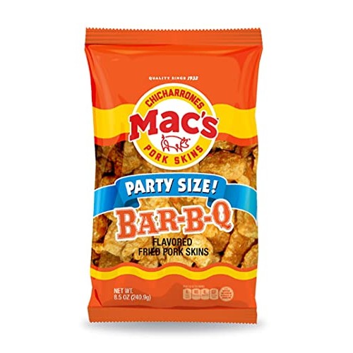 Macs BBQ Pork Skins, 8.5 Ounce Pack of 3