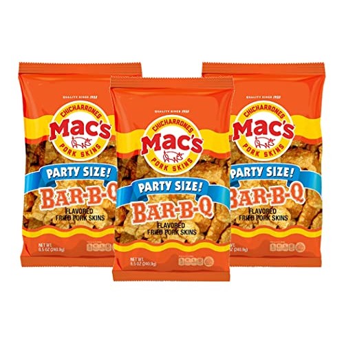 Macs BBQ Pork Skins, 8.5 Ounce Pack of 3
