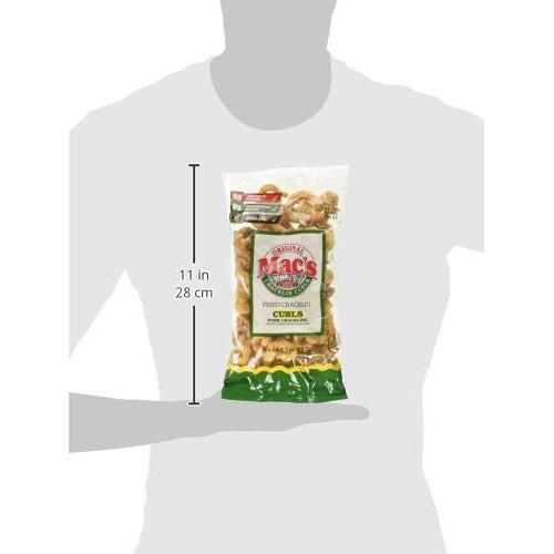 Macs Fried Cracklin Curls Pork Cracklins 3.5oz - Pack of 6