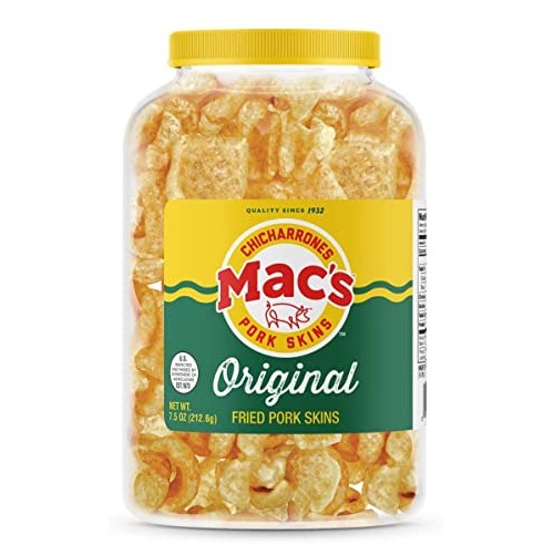 Macs Original Pork Skin Canisters, Organic, Gluten Free, Zero C...