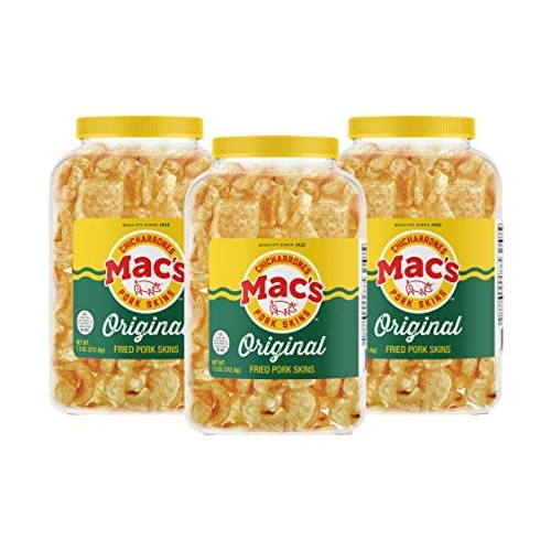 Macs Original Pork Skin Canisters, Organic, Gluten Free, Zero C...