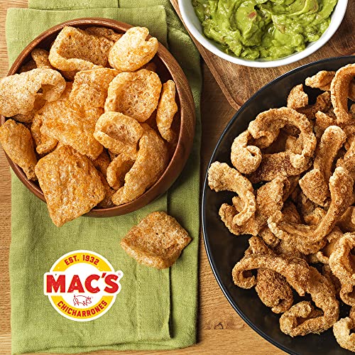 Macs Pork Rinds, Fried Pork Skins, Chicharrones, BBQ - Barbecue...