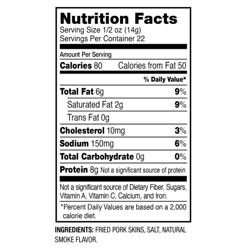 Macs Pork Rinds, Fried Pork Skins, Original, 7.5 Ounce Canister...