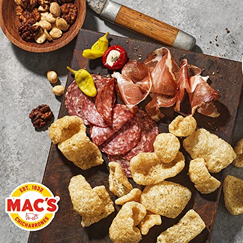 Macs Pork Rinds, Fried Pork Skins, Original, 7.5 Ounce Canister...