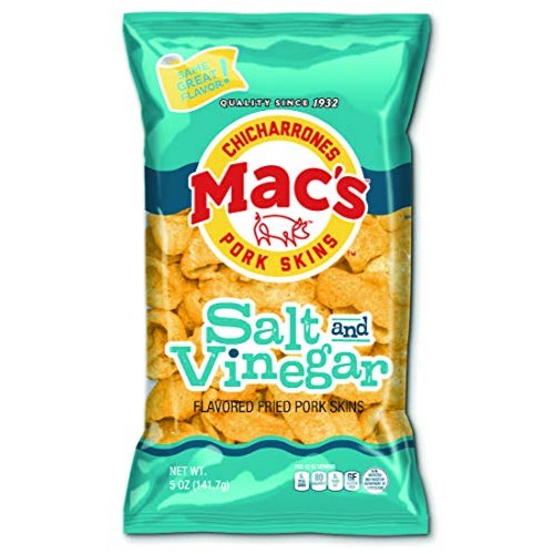 Macs Salt & Vinegar Pork Skins 5oz 2 Bags