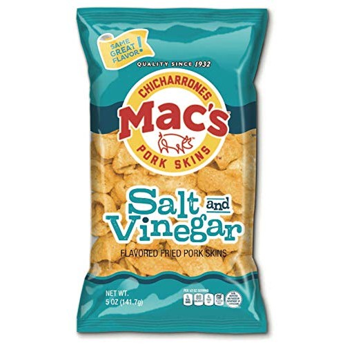 Macs Salt & Vinegar Pork Skins - Low Carb, Keto Friendly Snack ...