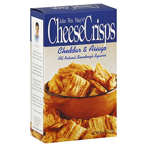 Macys Cheese Crisp Asiago Cheddar, 4.5 Oz Pack Of 8