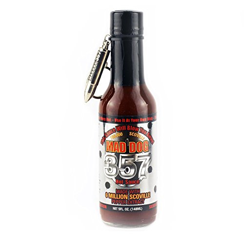 Mad Dog 357 Silver Collectors Edition Hot Sauce with Bullet Key...
