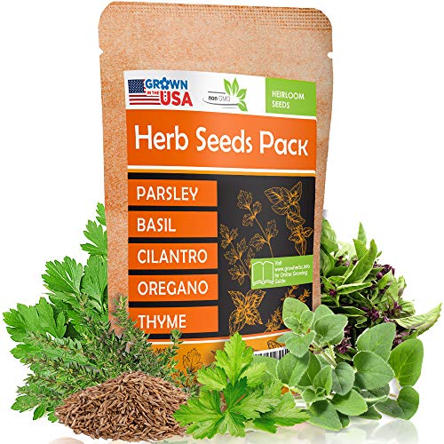 Parsley, Basil, Cilantro, Oregano, Thyme - 5 Culinary Herb Seeds...