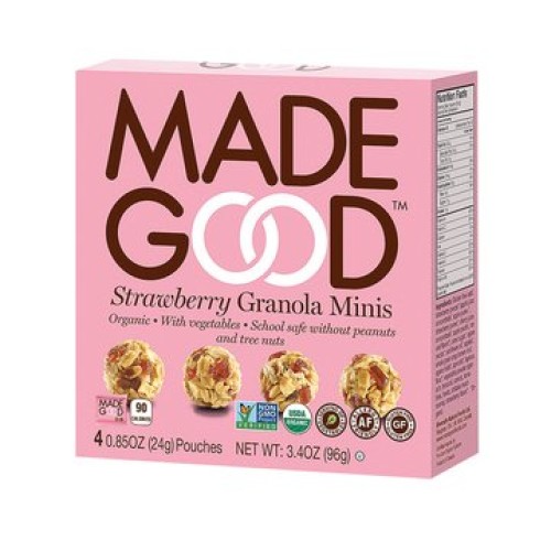 Made Good Strawberry Granola Minis 3.4 Oz Pack Of 2