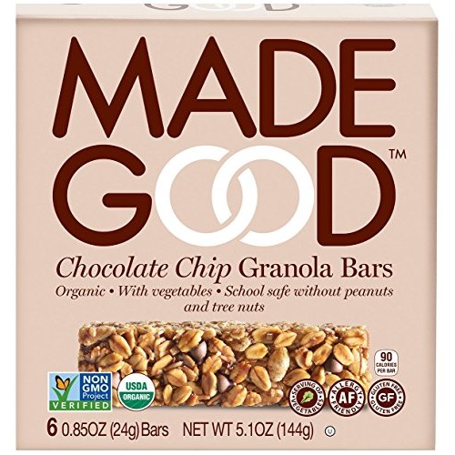 MadeGood Chocolate Chip Granola Bars, 6 Healthy Snack Bars, 0.85...