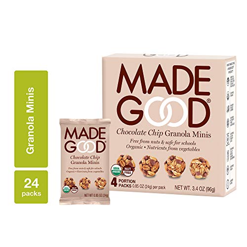 Madegood Chocolate Chip Granola Minis, 6 Boxes 24 Ct, .85 Oz;