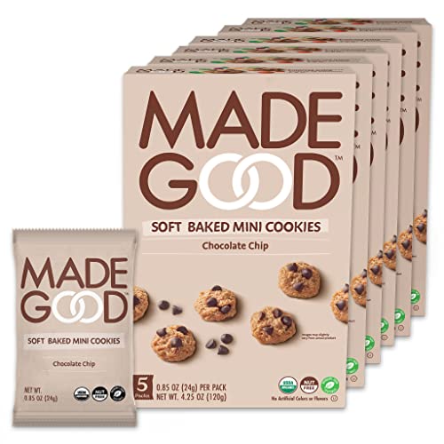 MadeGood Soft Baked Chocolate Chip Mini Cookies, Gluten Free & S...