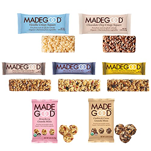 Madegood Healthy Snacks Variety Pack - 7 Box Mix Of Granola Bars