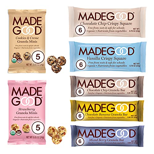 Madegood Healthy Snacks Variety Pack - 7 Box Mix Of Granola Bars