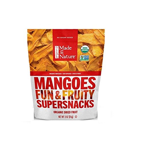 Made In Nature Organic Dried Mangos, 3-Ounce Bags Pack Of 6
