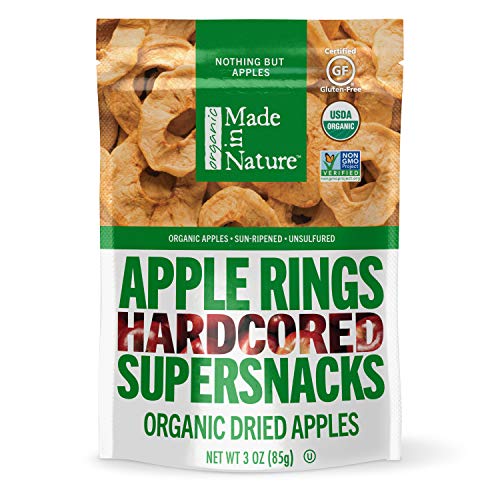 Made In Nature - Organic Apple Rings Dried Fruit, 3 Ounce Pack