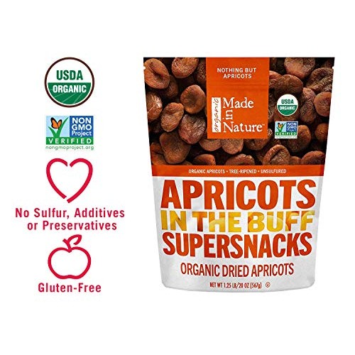 Made In Nature Organic Dried Apricots 16 Oz Pack of 1 - Non-GMO Vegan Dried Fruit Snack