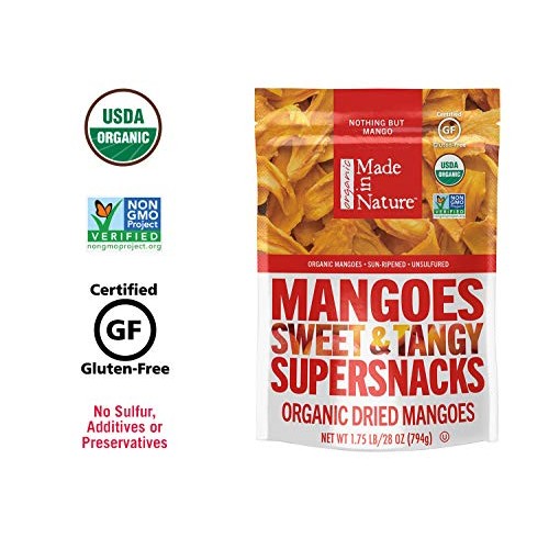 Made In Nature Organic Dried Mangoes, 28Oz - Non-Gmo Vegan Dried
