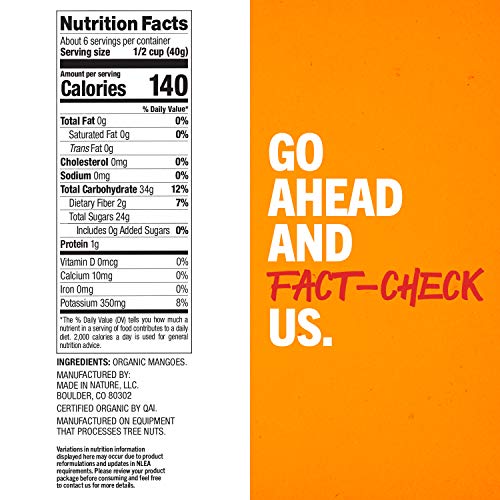 Made In Nature Organic Dried Mangoes, 8 Ounce Pack Of 1 - Non-