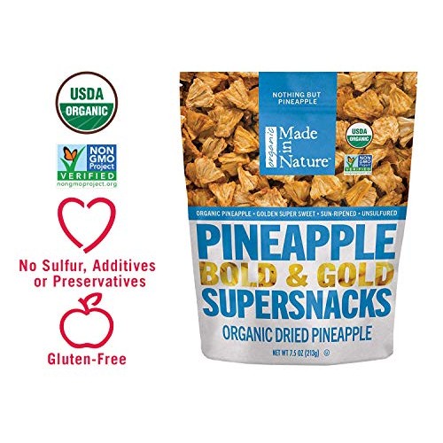 Made In Nature Organic Dried Pineapples, 7.5 Ounce Pack Of 1 -