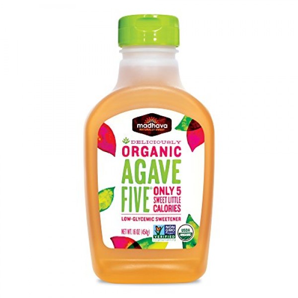 Madhava Organic Agave Five Sweetener 16 Oz Pack Of 3