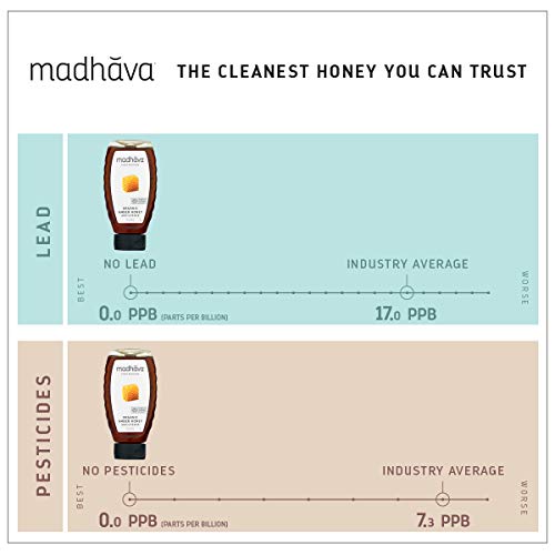 Madhava Organic Amber Honey, Creamed, 22 Oz. Jar Pack Of 1 | N