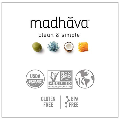 Madhava Organic Amber Honey, Unfiltered Organic Amber Honey, 5 Lb