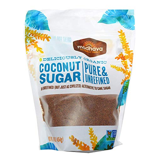 Madhava Organic Coconut Sugar, Pure &Amp; Unrefined 16-Ounce 2 Pack