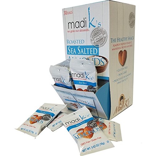 Madi Ks Almonds, Sea Salt, 31 Count Pack Of 31
