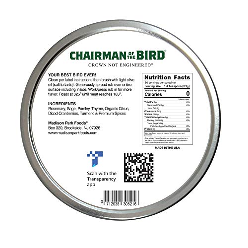Chairman Of The Bird Classic Restaurant Herb Seasoning Rub For