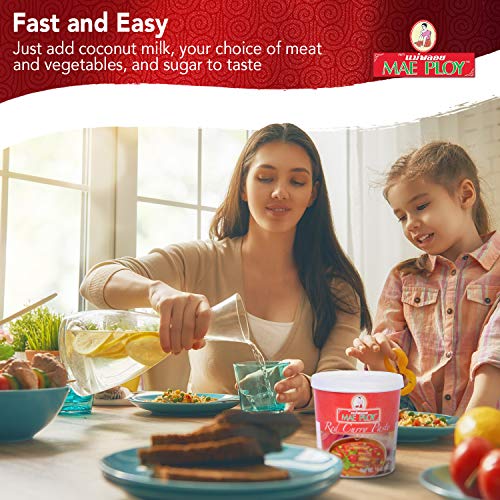 Mae Ploy Red Curry Paste, Authentic Thai Red Curry Paste For Tha