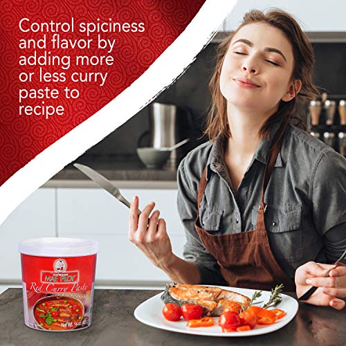 Mae Ploy Red Curry Paste, Authentic Thai Red Curry Paste For Tha