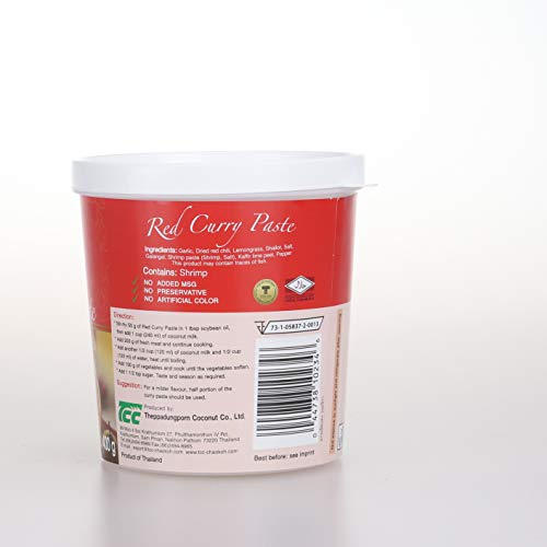 Mae Ploy Red Curry Paste, Authentic Thai Red Curry Paste For Tha