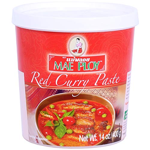 Mae Ploy Red Curry Paste, Authentic Thai Red Curry Paste For Tha