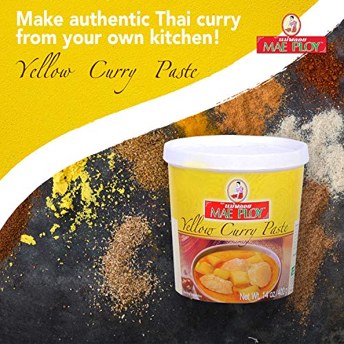 Mae Ploy Thai Yellow Curry Paste for Restaurant-Quality Curries,...