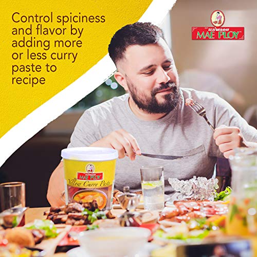 Mae Ploy Thai Yellow Curry Paste for Restaurant-Quality Curries,...