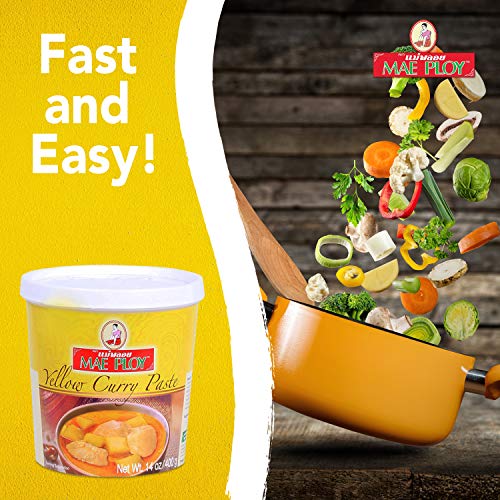 Mae Ploy Thai Yellow Curry Paste for Restaurant-Quality Curries,...