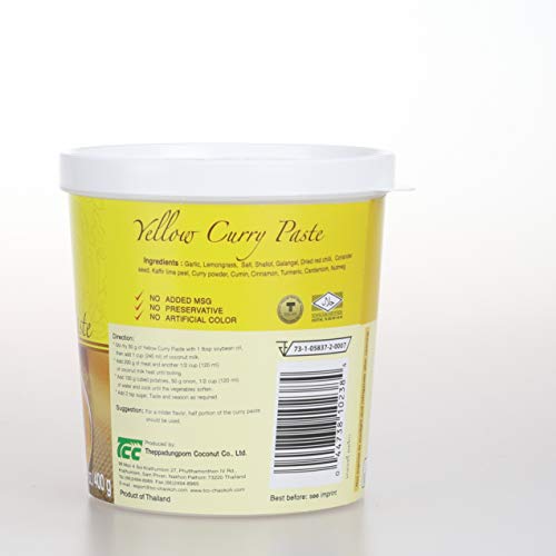 Mae Ploy Thai Yellow Curry Paste for Restaurant-Quality Curries,...