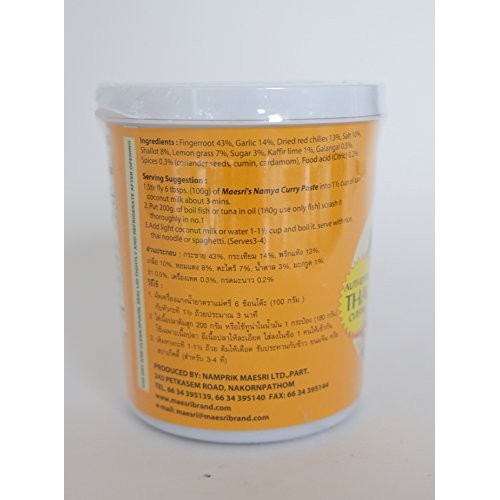 Maesri Namya Red Curry Paste For Thai Style Noodle, Authentic
