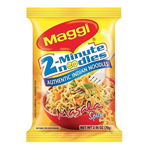 Maggi India, 2 Minutes Noodles Masala Spicy Festive Pack, Authen