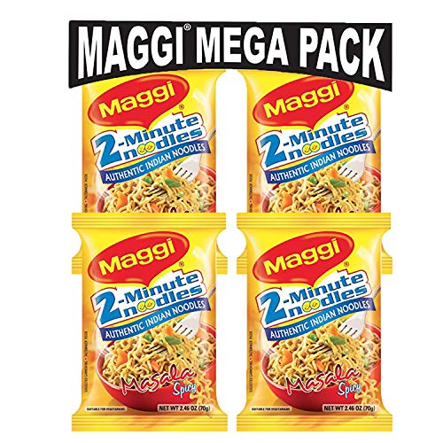 Maggi India, 2 Minutes Noodles Masala Spicy Festive Pack, Authen