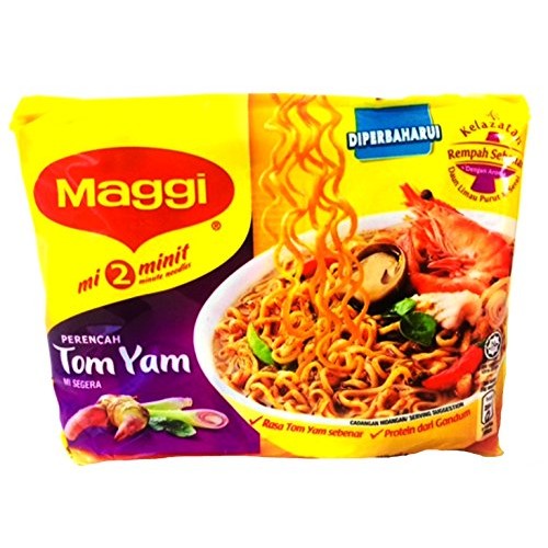Maggi 2 Minute Noodles Tom Yam Flavour - 80G - Pack Of 5 80G X 5