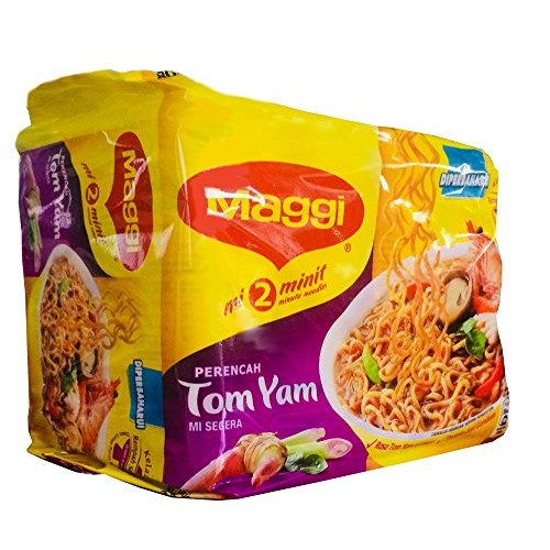 Maggi 2 Minute Noodles Tom Yam Flavour - 80G - Pack Of 5 80G X 5
