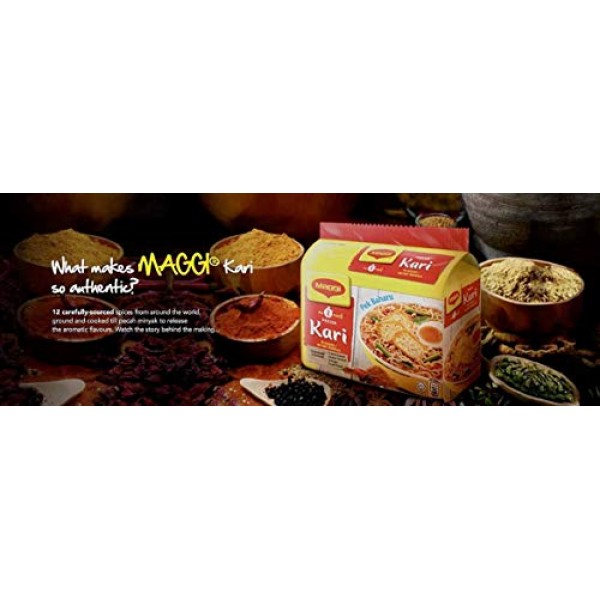 Maggi Nestle Malaysia 2 Minute Instant Curry Flavour Masala Nood...